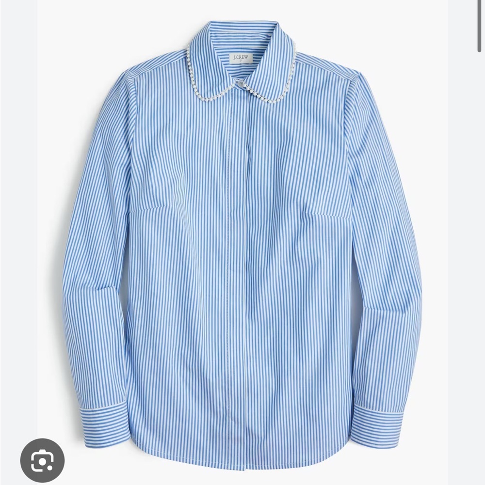 Button-up shirt with pearl collar (Jcrew factory)